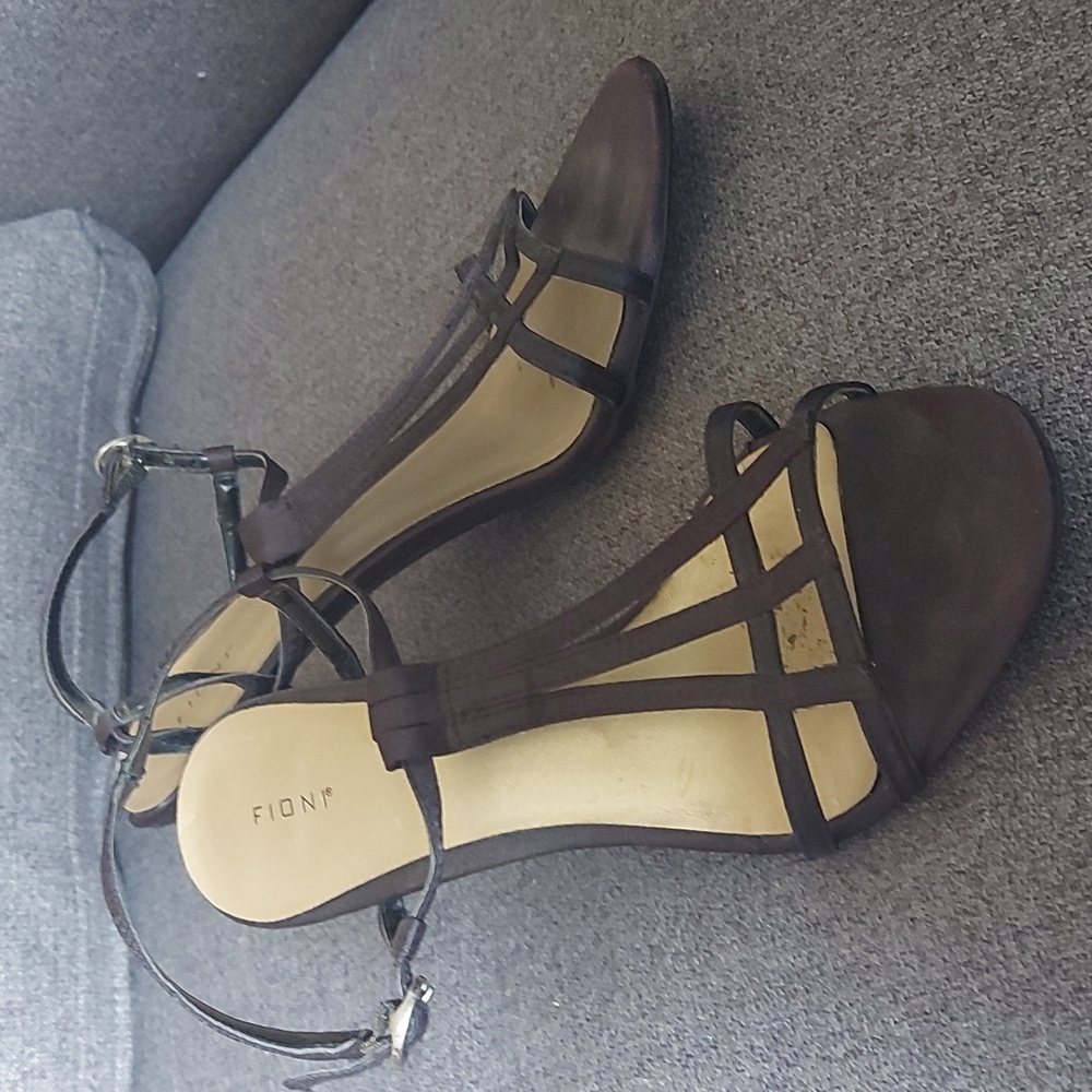 Black strappy heels